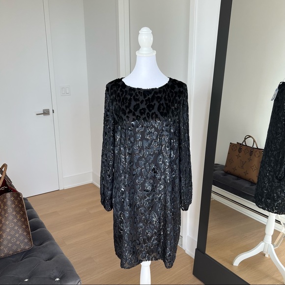 Sail to Sable STS Leopard Long Sleeve Dress Size 6 NWT Holiday Party Occasion - Picture 1 of 12